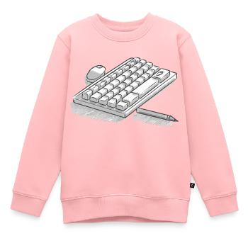 NOMBRE JOUR - Sweat Premium enfant bio - rose - Devant - AI Model Kid Female (0cm)
