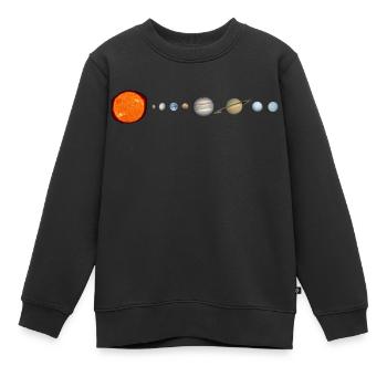 Solar System - Kids Premium Organic Sweatshirt - black - Front - AI Model Kid Female (0cm)