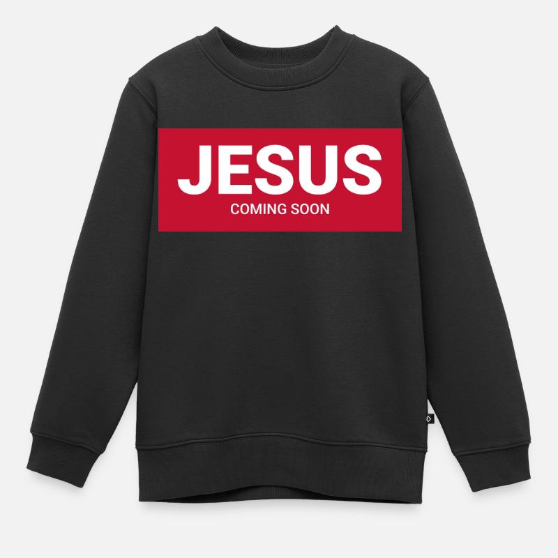 Jesus - Kinder Premium Organic Sweatshirt - Schwarz