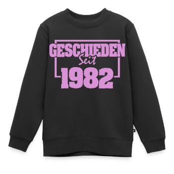 Divorcé en 1982 - Sweat Premium enfant bio - noir - Devant - AI Model Kid Female (0cm)