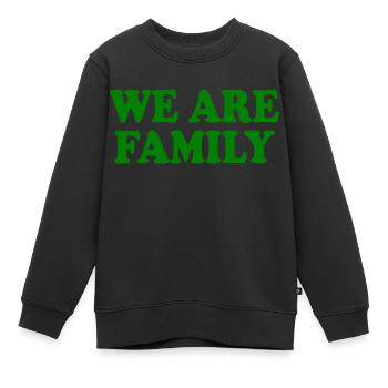 We are family - Sweat Premium enfant bio - noir - Devant - AI Model Kid Female (0cm)