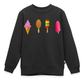 Eis - Kids Premium Organic Sweatshirt - black - Front - AI Model Kid Female (0cm)