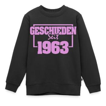 Divorcé en 1963 - Sweat Premium enfant bio - noir - Devant - AI Model Kid Female (0cm)