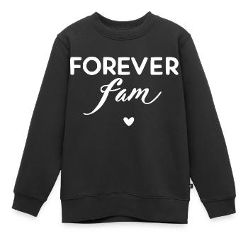 Famille pour toujours - Sweat Premium enfant bio - noir - Devant - AI Model Kid Female (0cm)