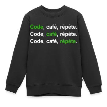 GEEK HUMOR LUSTIGER WITZ 2 - Kinder Premium Organic Sweatshirt - Schwarz - Vorne - AI Model Kid Female (0cm)