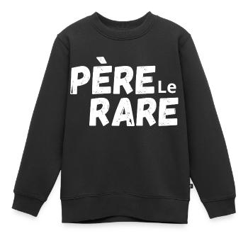 Seltene Perle Papa - Papa Geschenkidee - Kinder Premium Organic Sweatshirt - Schwarz - Vorne - AI Model Kid Female (0cm)