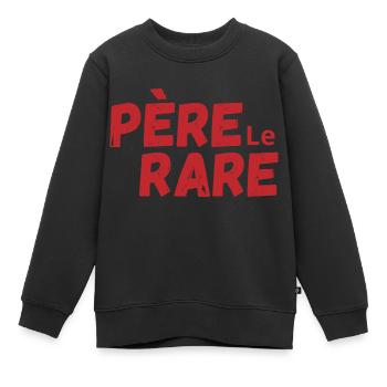 Seltene Perle Papa - Papa Geschenkidee - Kinder Premium Organic Sweatshirt - Schwarz - Vorne - AI Model Kid Female (0cm)