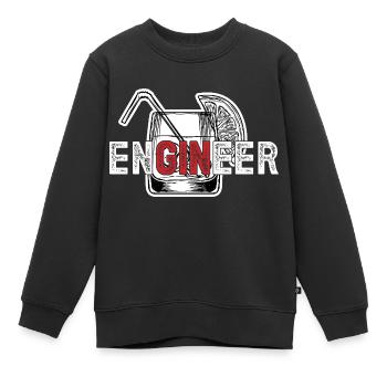 enGINeer haha funny dude Zeichenfläche 1 - Kinder Premium Organic Sweatshirt - Schwarz - Vorne - AI Model Kid Female (0cm)