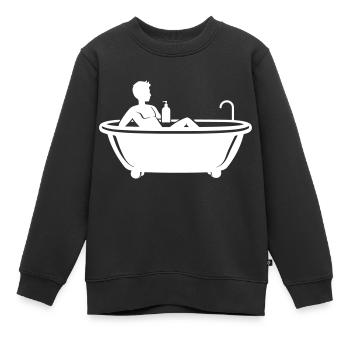 Baden Badewanne - Kinder Premium Organic Sweatshirt - Schwarz - Vorne - AI Model Kid Female (0cm)