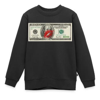 Bisou - Sweat Premium enfant bio - noir - Devant - AI Model Kid Female (0cm)