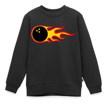Ball on Fire - Kinder Premium Organic Sweatshirt - Schwarz - Vorne - AI Model Kid Female (0cm)
