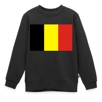Belgien - Kinder Premium Organic Sweatshirt - Schwarz - Vorne - AI Model Kid Female (0cm)