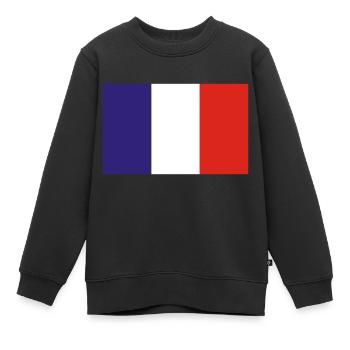 Frankreich - Kinder Premium Organic Sweatshirt - Schwarz - Vorne - AI Model Kid Female (0cm)