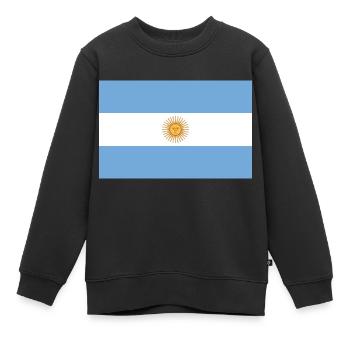 Drapeau Argentine Argentine - Sweat Premium enfant bio - noir - Devant - AI Model Kid Female (0cm)