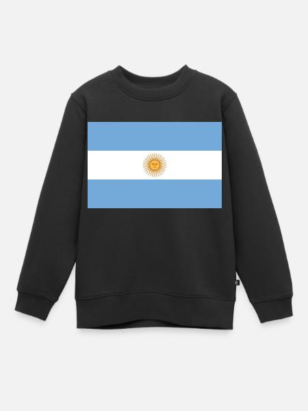 Drapeau Argentine Argentine - Sweat Premium enfant bio - noir