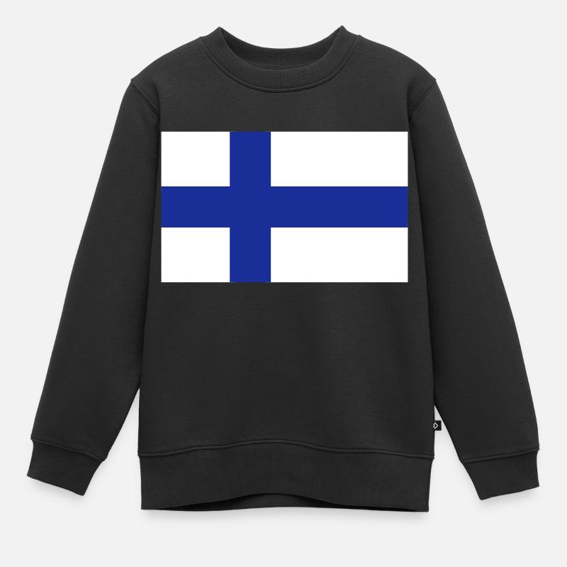 Finlande - Sweat Premium enfant bio - noir