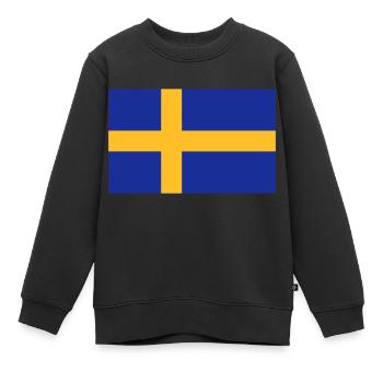 SCHWEDEN - Kinder Premium Organic Sweatshirt - Schwarz - Vorne - AI Model Kid Female (0cm)