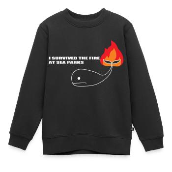 parcs de mer - Sweat Premium enfant bio - noir - Devant - AI Model Kid Female (0cm)