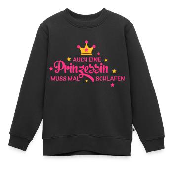 schlafen - Kinder Premium Organic Sweatshirt - Schwarz - Vorne - AI Model Kid Female (0cm)