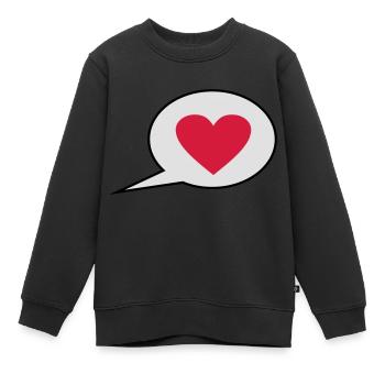 Ich liebe Dich - Kinder Premium Organic Sweatshirt - Schwarz - Vorne - AI Model Kid Female (0cm)
