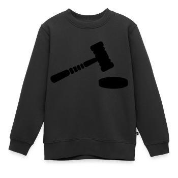 Juge marteau - Sweat Premium enfant bio - noir - Devant - AI Model Kid Female (0cm)
