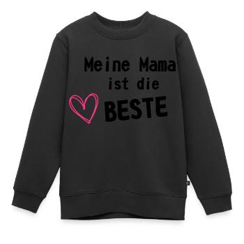 Mama ist die Beste - Kinder Premium Organic Sweatshirt - Schwarz - Vorne - AI Model Kid Female (0cm)