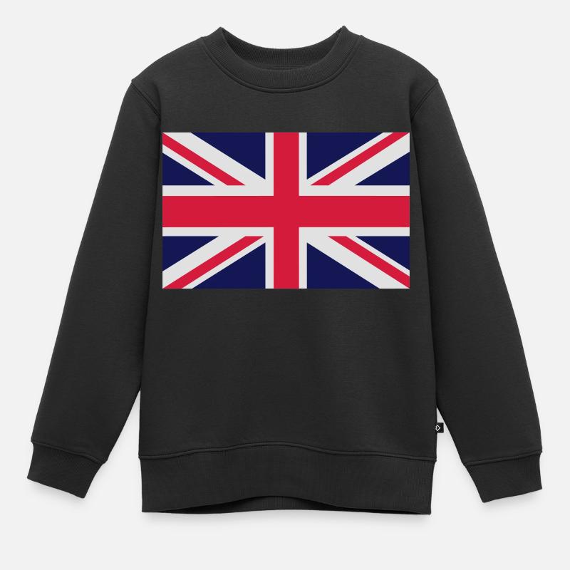 Drapeau britannique - Sweat Premium enfant bio - noir