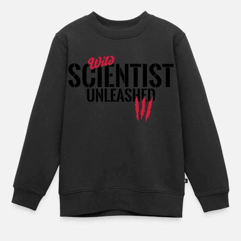 Wild scientists unleashed - Kids Premium Organic Sweatshirt - black