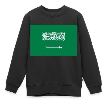 Nationalflagge von Saudi-Arabien - Kinder Premium Organic Sweatshirt - Schwarz - Vorne - AI Model Kid Female (0cm)