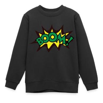 Boom! - Kinder Premium Organic Sweatshirt - Schwarz - Vorne - AI Model Kid Female (0cm)
