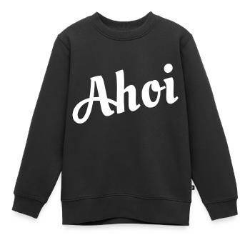 Ahoi - Kinder Premium Organic Sweatshirt - Schwarz - Vorne - AI Model Kid Female (0cm)