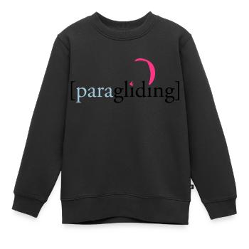 [paragliding] - Kinder Premium Organic Sweatshirt - Schwarz - Vorne - AI Model Kid Female (0cm)