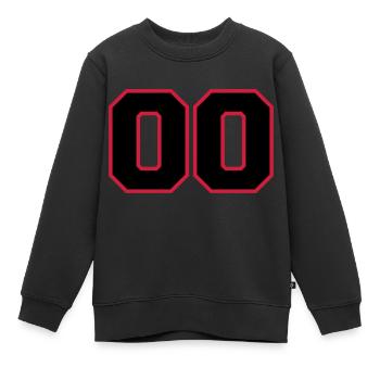 number00 - Kids Premium Organic Sweatshirt - black - Front - AI Model Kid Female (0cm)
