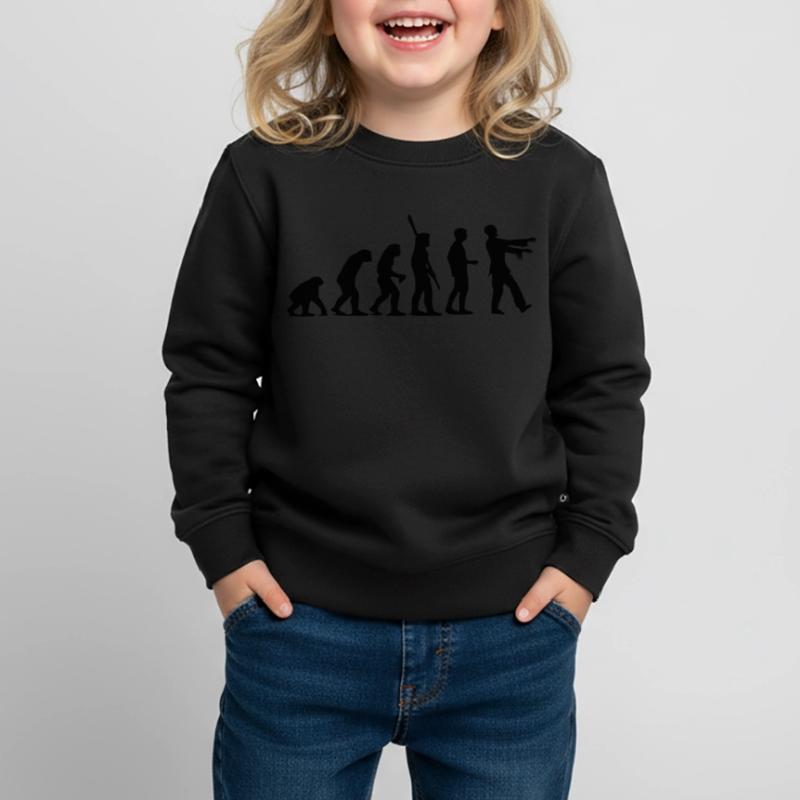 Zombie Evolution (einfarbig) Kinder Premium Organic Sweatshirt