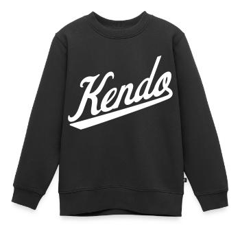 Kendo - Sweat Premium enfant bio - noir - Devant - AI Model Kid Female (0cm)
