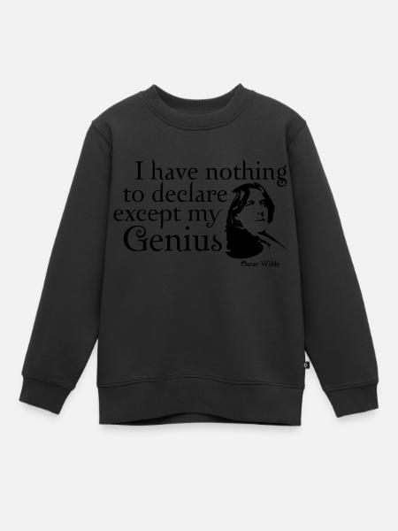 Je n'ai rien à déclarer excepté mon génie - Sweat Premium enfant bio - noir