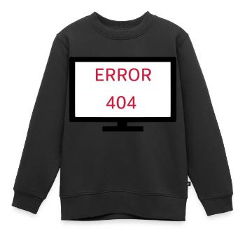 Erreur informatique 404 - Sweat Premium enfant bio - noir - Devant - AI Model Kid Female (0cm)