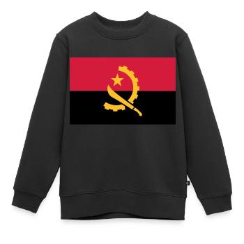 Drapeau angolais - Sweat Premium enfant bio - noir - Devant - AI Model Kid Female (0cm)
