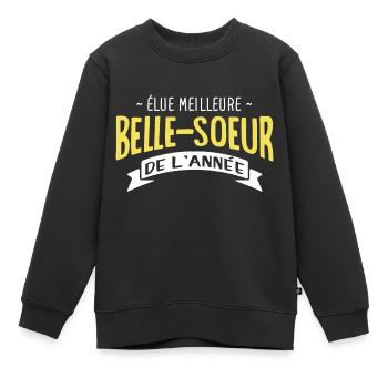 Meilleure belle-soeur - Sweat Premium enfant bio - noir - Devant - AI Model Kid Female (0cm)
