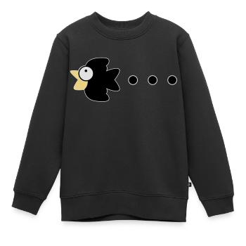 crow - Kinder Premium Organic Sweatshirt - Schwarz - Vorne - AI Model Kid Female (0cm)