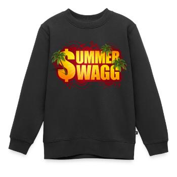 Summer Swagg - Sweat Premium enfant bio - noir - Devant - AI Model Kid Female (0cm)