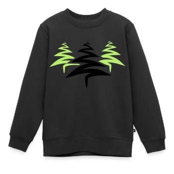 3 baeume weihnachtsbaum weihnachten nikolaus winte - Kinder Premium Organic Sweatshirt - Schwarz - Vorne - AI Model Kid Female (0cm)