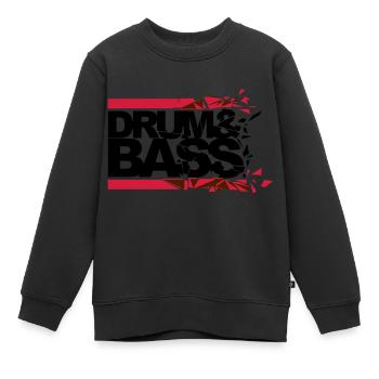 Drum 'n' Bass shattered - Kinder Premium Organic Sweatshirt - Schwarz - Vorne - AI Model Kid Female (0cm)
