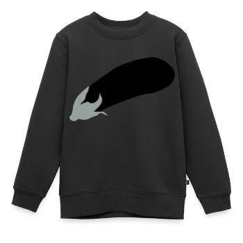 Aubergine - Kinder Premium Organic Sweatshirt - Schwarz - Vorne - AI Model Kid Female (0cm)