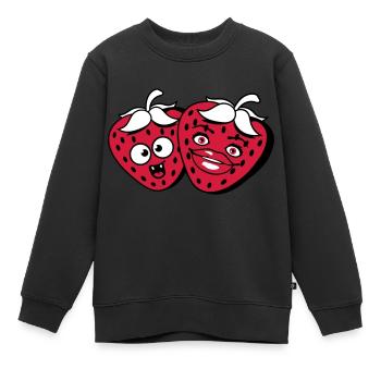 team paar paerchen liebe verliebt frau weiblich ma - Kinder Premium Organic Sweatshirt - Schwarz - Vorne - AI Model Kid Female (0cm)
