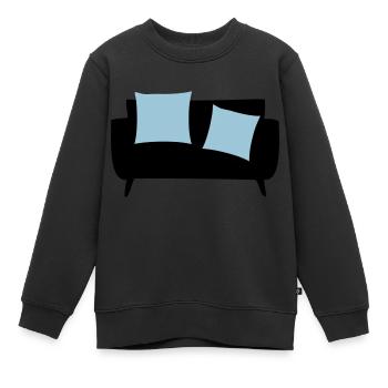 Schlafsofa & Kissen - Kinder Premium Organic Sweatshirt - Schwarz - Vorne - AI Model Kid Female (0cm)