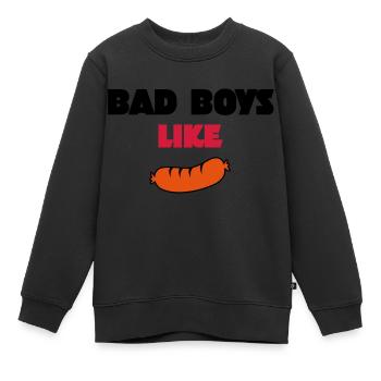 saucisse - Sweat Premium enfant bio - noir - Devant - AI Model Kid Female (0cm)