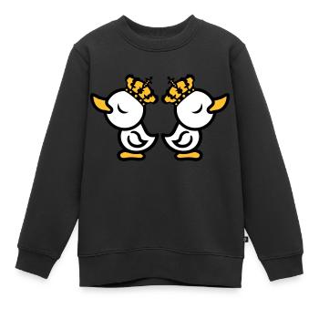 querelle insultée malgré 2 amis ennemis vain ko - Sweat Premium enfant bio - noir - Devant - AI Model Kid Female (0cm)