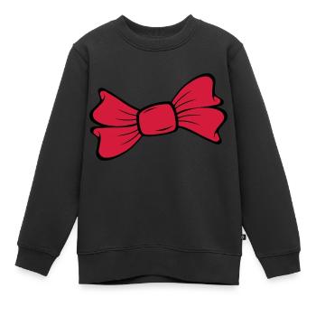 Schleife - Kinder Premium Organic Sweatshirt - Schwarz - Vorne - AI Model Kid Female (0cm)