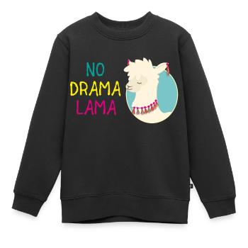 No Drama Lama - Kinder Premium Organic Sweatshirt - Schwarz - Vorne - AI Model Kid Female (0cm)